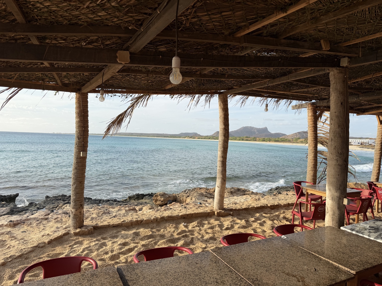 Meerblick von einer Strandbar aus